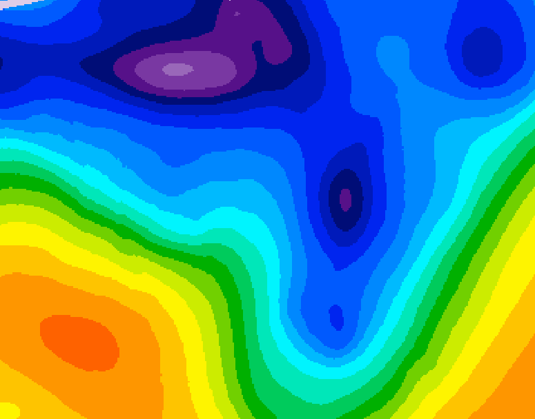 GDPS 500 millibar geopotential height 036 hour forecast chart for Canada based on 2026/01/13 1200Z data