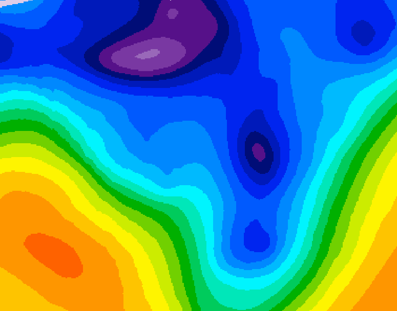 GDPS 500 millibar geopotential height 042 hour forecast chart for Canada based on 2026/01/13 1200Z data