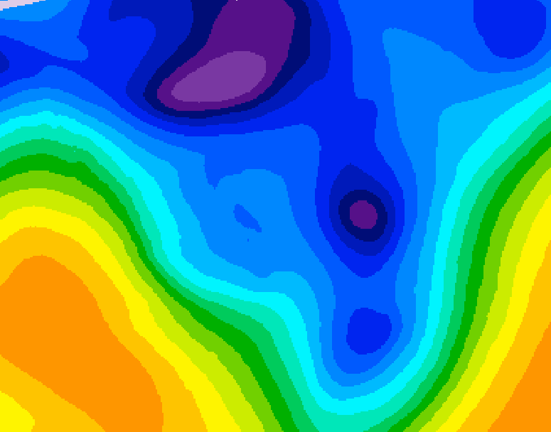 GDPS 500 millibar geopotential height 048 hour forecast chart for Canada based on 2026/01/13 1200Z data