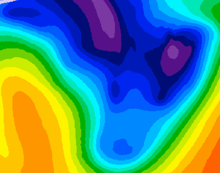 GDPS 500 millibar geopotential height 102 hour forecast chart for Canada based on 2026/01/13 1200Z data