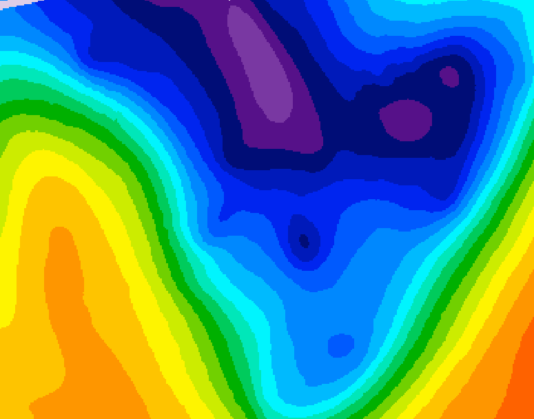 GDPS 500 millibar geopotential height 114 hour forecast chart for Canada based on 2026/01/13 1200Z data