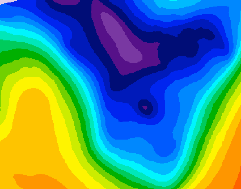 GDPS 500 millibar geopotential height 126 hour forecast chart for Canada based on 2026/01/13 1200Z data
