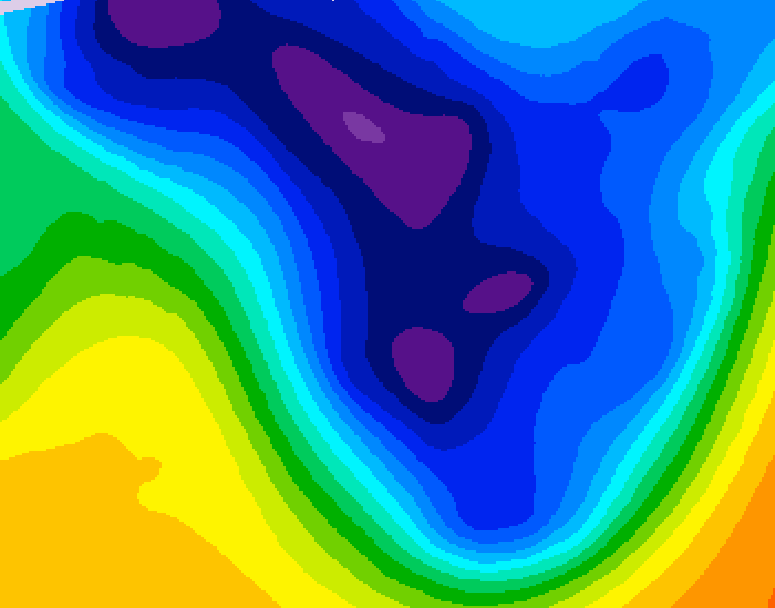 GDPS 500 millibar geopotential height 150 hour forecast chart for Canada based on 2026/01/13 1200Z data