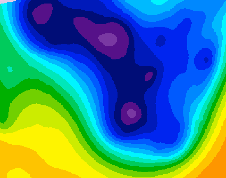 GDPS 500 millibar geopotential height 162 hour forecast chart for Canada based on 2026/01/13 1200Z data