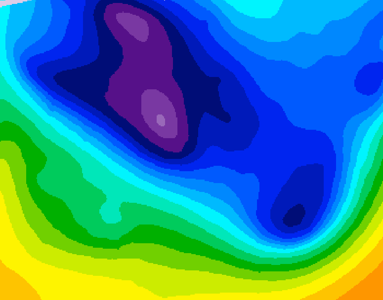 GDPS 500 millibar geopotential height 198 hour forecast chart for Canada based on 2026/01/13 1200Z data