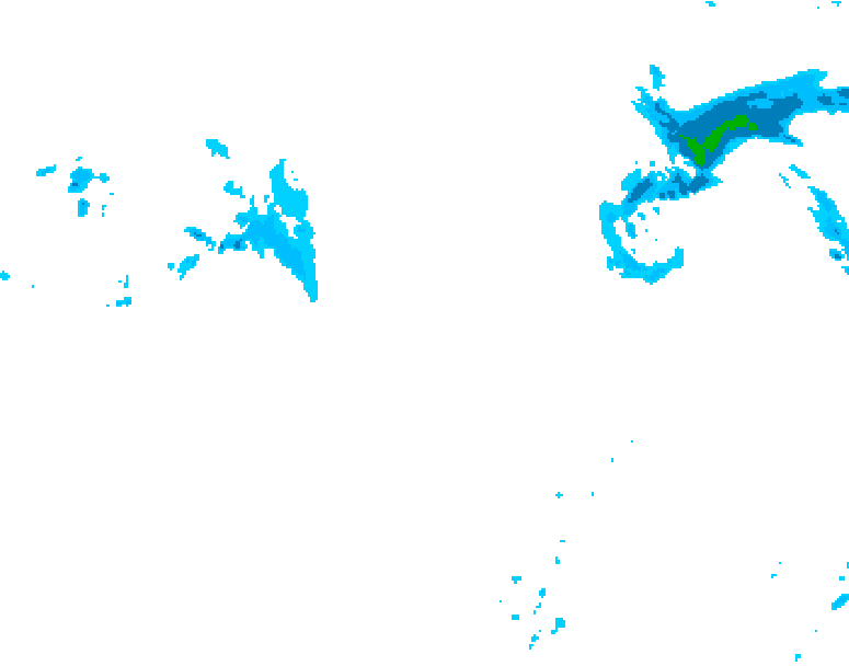 GDPS precipitation 102 hour forecast chart for Canada based on 2026/01/13 0000Z data