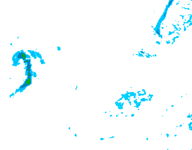 GDPS precipitation 018 hour forecast chart for Canada based on 2026/01/13 1200Z data