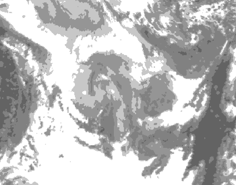 GDPS total cloud 138 hour forecast chart for Canada based on 2026/01/13 0000Z data