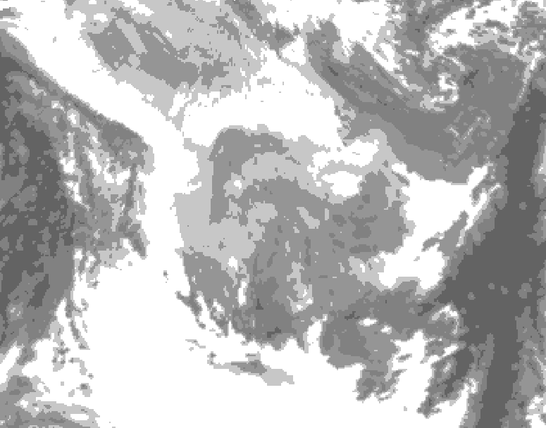 GDPS total cloud 144 hour forecast chart for Canada based on 2026/01/13 0000Z data