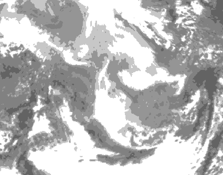 GDPS total cloud 192 hour forecast chart for Canada based on 2026/01/13 0000Z data