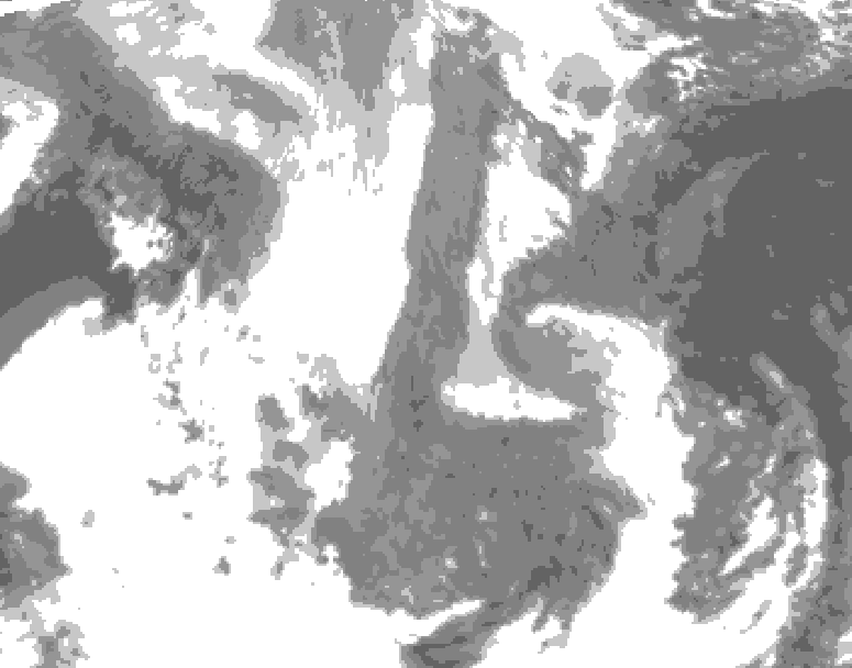 GDPS total cloud 078 hour forecast chart for Canada based on 2026/01/13 1200Z data