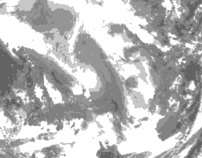 GDPS total cloud 204 hour forecast chart for Canada based on 2026/01/13 1200Z data