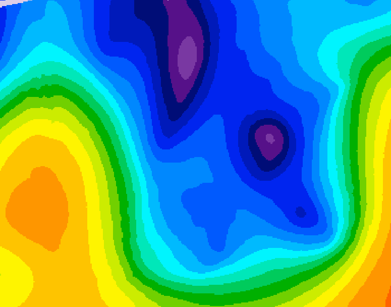GDPS 500 millibar geopotential height 060 hour forecast chart for Canada based on 2026/01/14 0000Z data