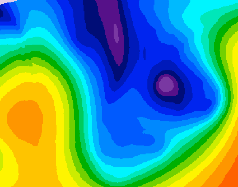 GDPS 500 millibar geopotential height 072 hour forecast chart for Canada based on 2026/01/14 0000Z data