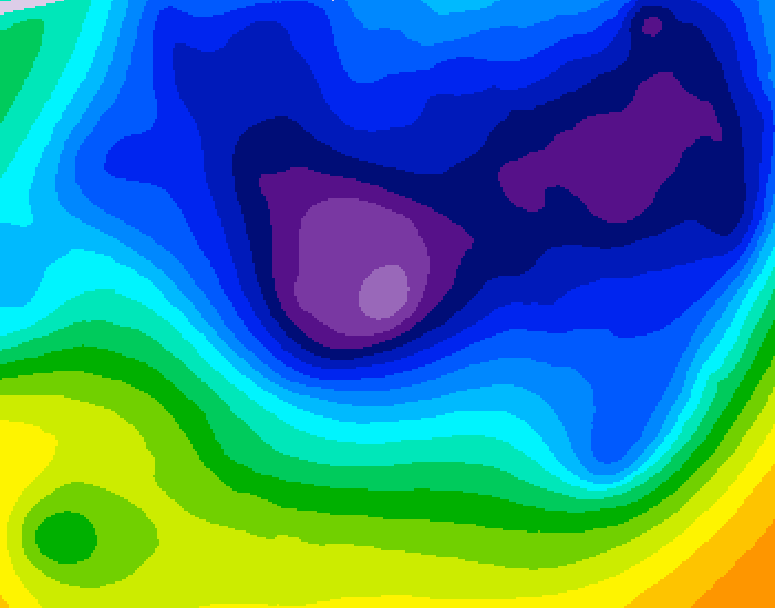GDPS 500 millibar geopotential height 216 hour forecast chart for Canada based on 2026/01/14 0000Z data