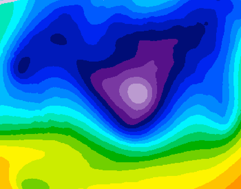 GDPS 500 millibar geopotential height 234 hour forecast chart for Canada based on 2026/01/14 0000Z data
