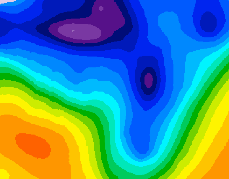 GDPS 500 millibar geopotential height 012 hour forecast chart for Canada based on 2026/01/14 1200Z data