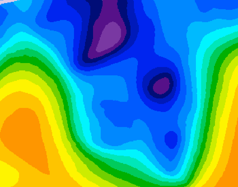 GDPS 500 millibar geopotential height 036 hour forecast chart for Canada based on 2026/01/14 1200Z data
