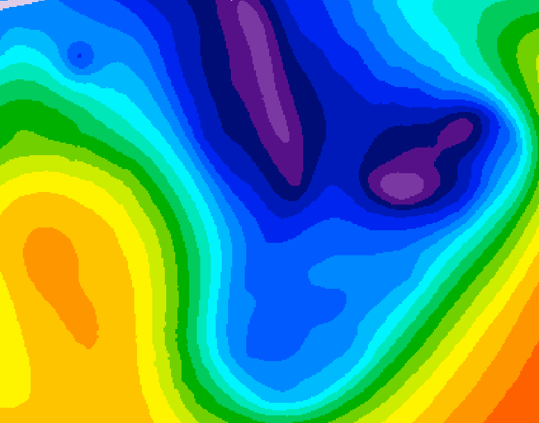 GDPS 500 millibar geopotential height 072 hour forecast chart for Canada based on 2026/01/14 1200Z data