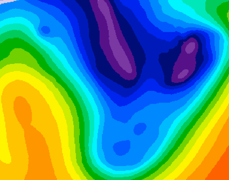 GDPS 500 millibar geopotential height 078 hour forecast chart for Canada based on 2026/01/14 1200Z data