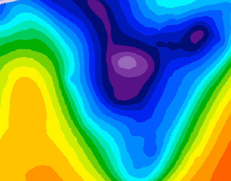 GDPS 500 millibar geopotential height 096 hour forecast chart for Canada based on 2026/01/14 1200Z data