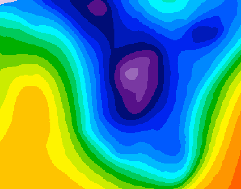 GDPS 500 millibar geopotential height 108 hour forecast chart for Canada based on 2026/01/14 1200Z data
