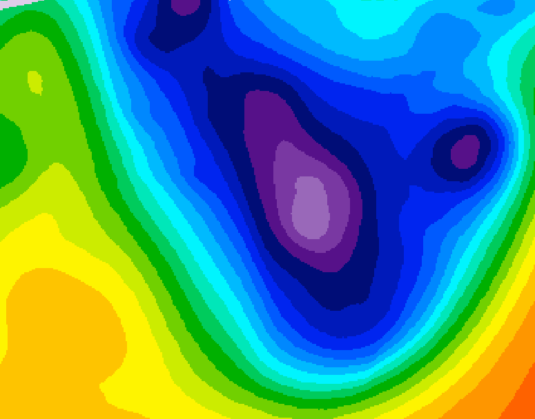 GDPS 500 millibar geopotential height 138 hour forecast chart for Canada based on 2026/01/14 1200Z data