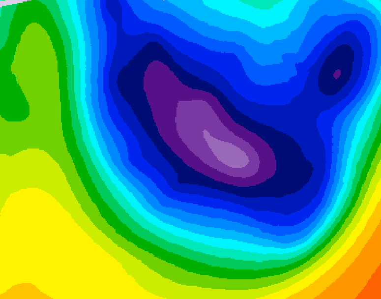 GDPS 500 millibar geopotential height 156 hour forecast chart for Canada based on 2026/01/14 1200Z data
