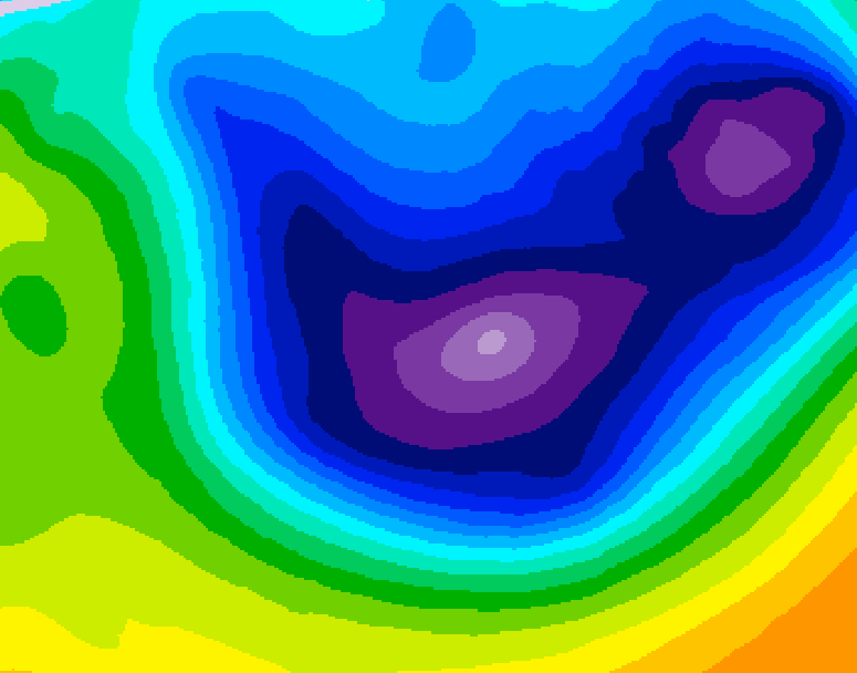 GDPS 500 millibar geopotential height 186 hour forecast chart for Canada based on 2026/01/14 1200Z data