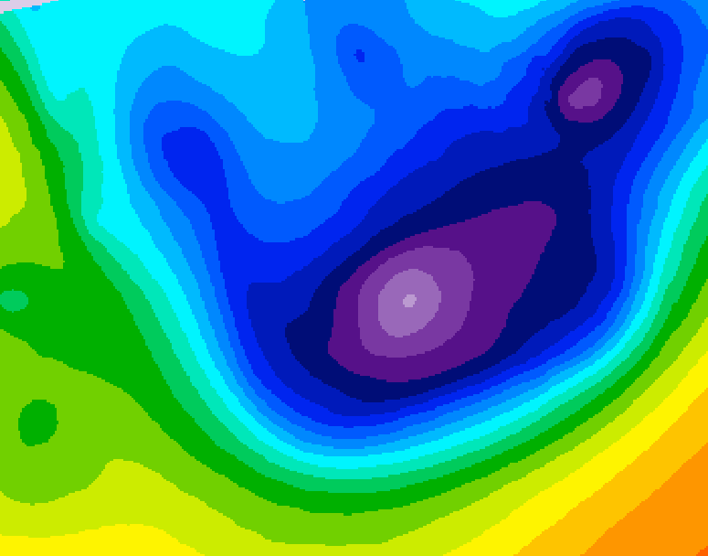 GDPS 500 millibar geopotential height 204 hour forecast chart for Canada based on 2026/01/14 1200Z data