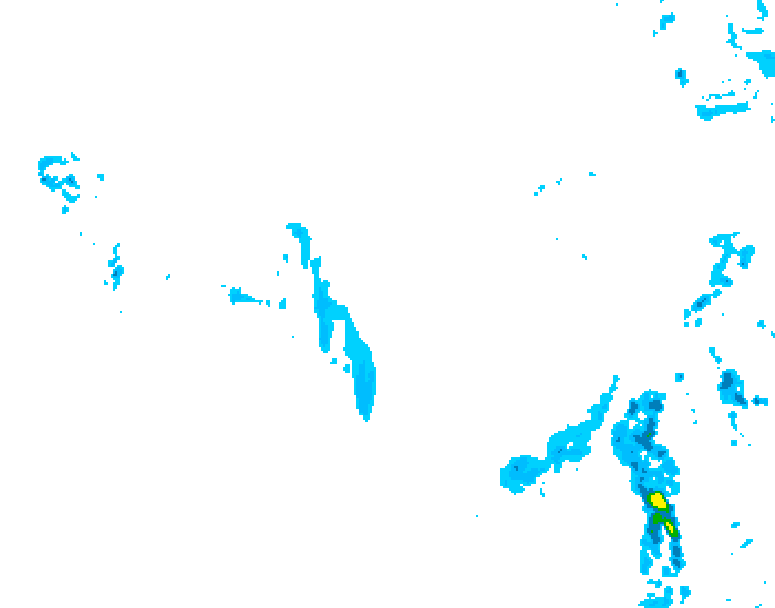 GDPS precipitation 018 hour forecast chart for Canada based on 2026/01/14 1200Z data