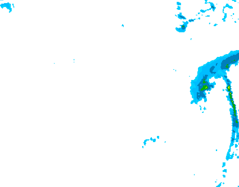 GDPS precipitation 126 hour forecast chart for Canada based on 2026/01/14 1200Z data
