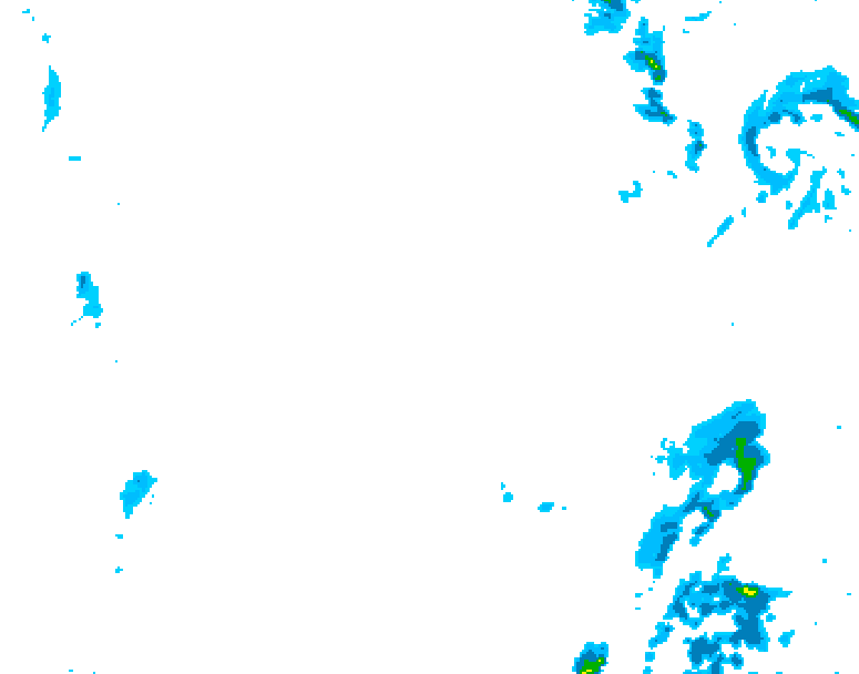 GDPS precipitation 222 hour forecast chart for Canada based on 2026/01/14 1200Z data
