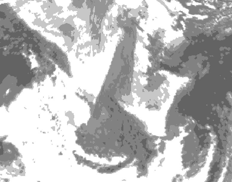 GDPS total cloud 060 hour forecast chart for Canada based on 2026/01/14 0000Z data