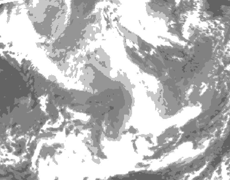 GDPS total cloud 204 hour forecast chart for Canada based on 2026/01/14 0000Z data