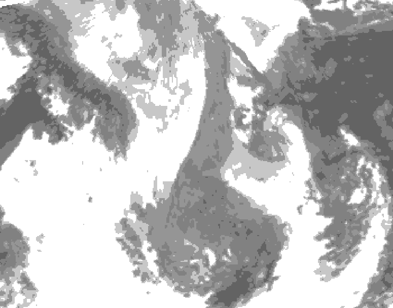 GDPS total cloud 060 hour forecast chart for Canada based on 2026/01/14 1200Z data