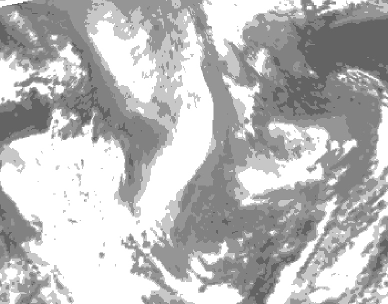 GDPS total cloud 072 hour forecast chart for Canada based on 2026/01/14 1200Z data