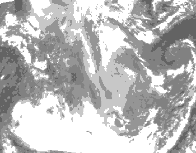 GDPS total cloud 138 hour forecast chart for Canada based on 2026/01/14 1200Z data