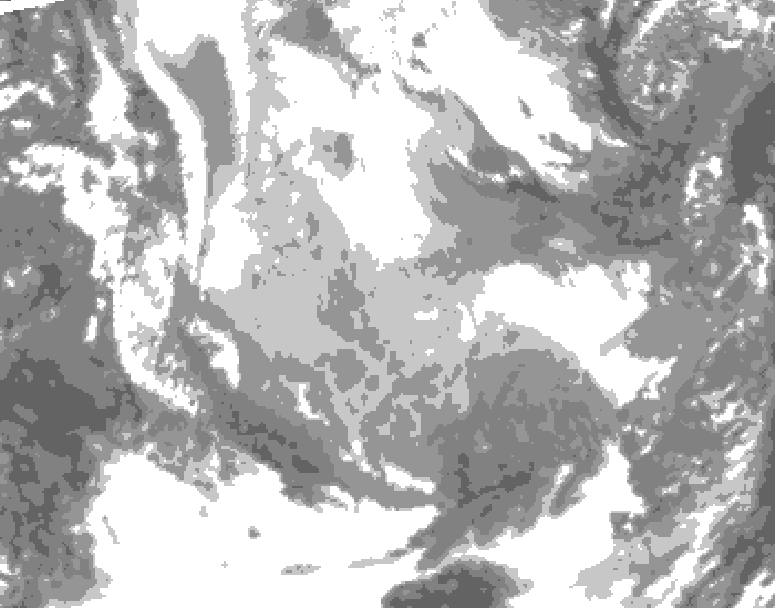 GDPS total cloud 174 hour forecast chart for Canada based on 2026/01/14 1200Z data