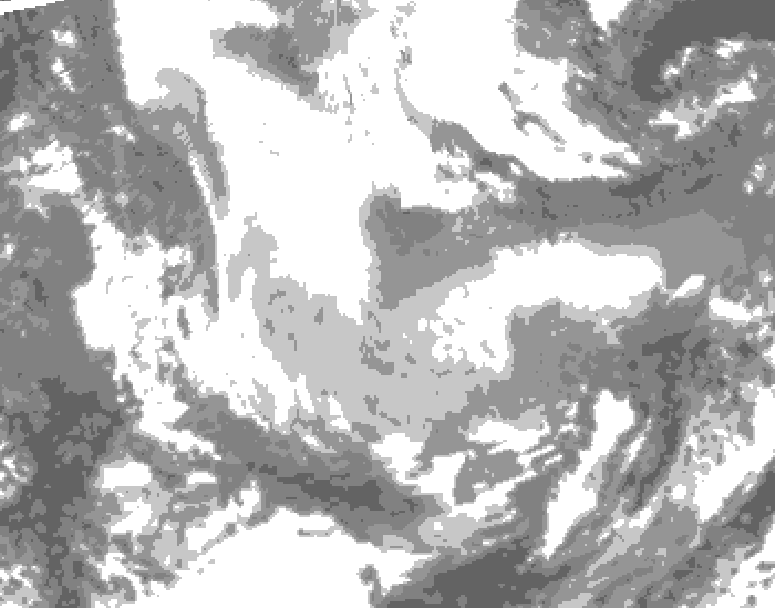 GDPS total cloud 192 hour forecast chart for Canada based on 2026/01/14 1200Z data