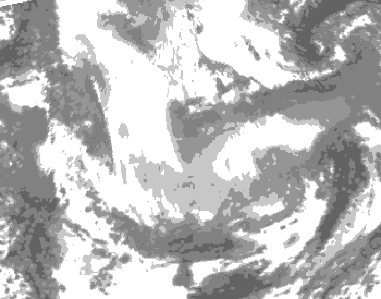 GDPS total cloud 198 hour forecast chart for Canada based on 2026/01/14 1200Z data