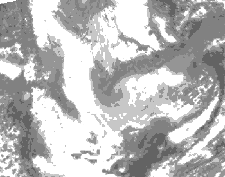 GDPS total cloud 210 hour forecast chart for Canada based on 2026/01/14 1200Z data