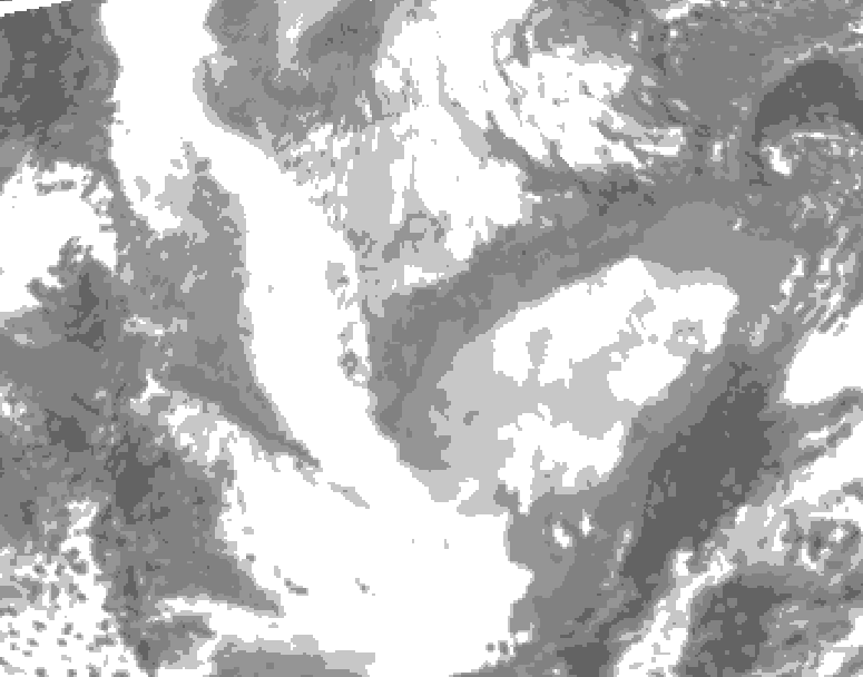 GDPS total cloud 222 hour forecast chart for Canada based on 2026/01/14 1200Z data