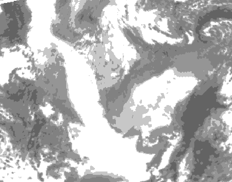 GDPS total cloud 228 hour forecast chart for Canada based on 2026/01/14 1200Z data