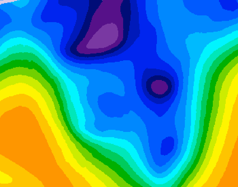 GDPS 500 millibar geopotential height 018 hour forecast chart for Canada based on 2026/01/15 0000Z data