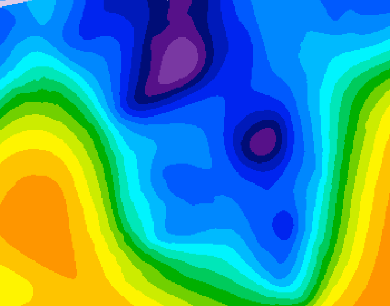 GDPS 500 millibar geopotential height 024 hour forecast chart for Canada based on 2026/01/15 0000Z data