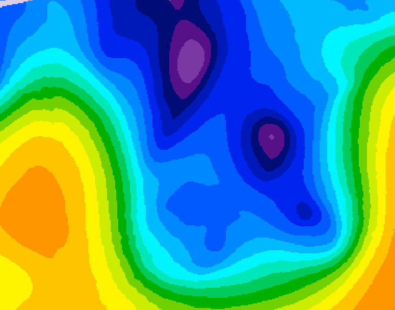 GDPS 500 millibar geopotential height 036 hour forecast chart for Canada based on 2026/01/15 0000Z data