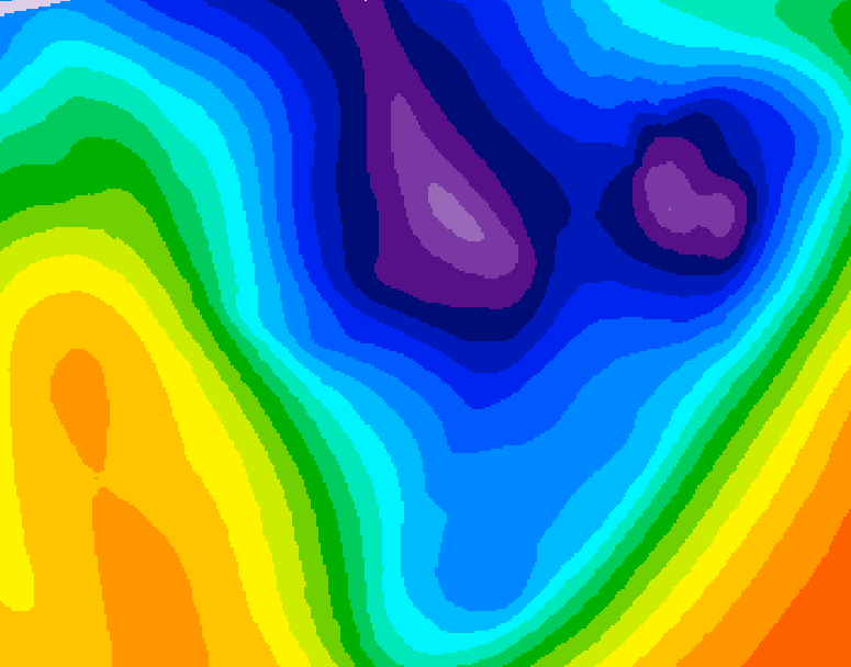 GDPS 500 millibar geopotential height 072 hour forecast chart for Canada based on 2026/01/15 0000Z data
