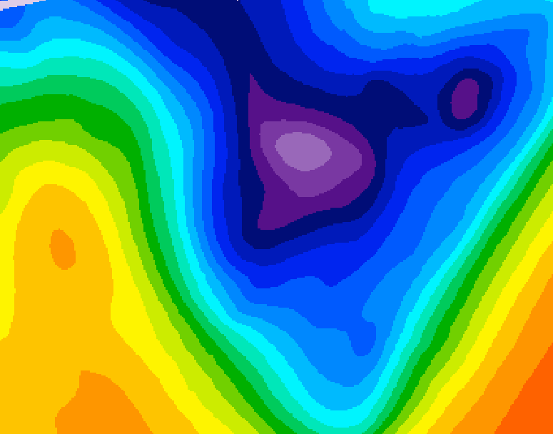 GDPS 500 millibar geopotential height 084 hour forecast chart for Canada based on 2026/01/15 0000Z data