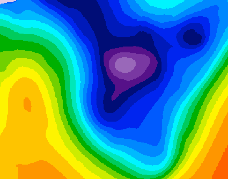 GDPS 500 millibar geopotential height 090 hour forecast chart for Canada based on 2026/01/15 0000Z data